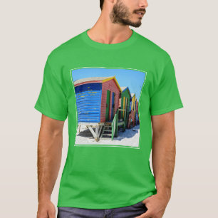 Farbige Strand-Hütten T-Shirt