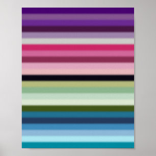 Farbige Streifen 01 Poster