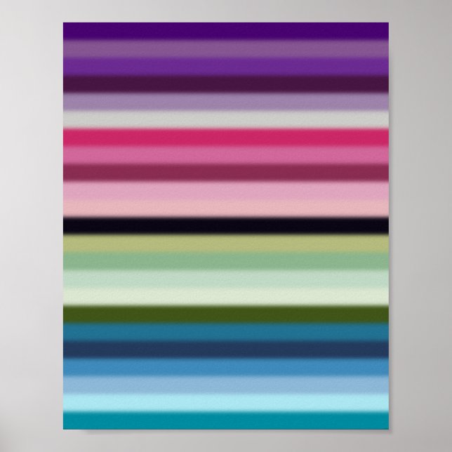 Farbige Streifen 01 Poster (Vorne)