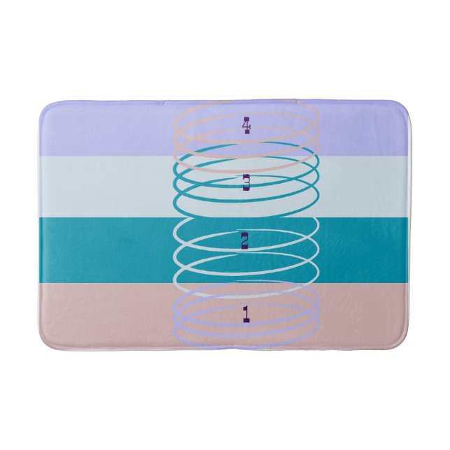 Farbige Streifen Bath Mat Badematte (Vorderseite)
