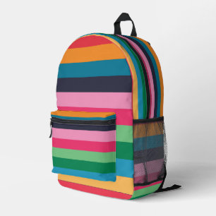 Farbige Streifen Bedruckter Rucksack