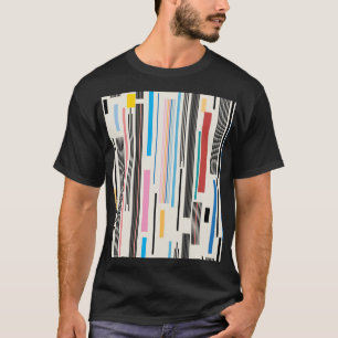Farbige Streifen: Grafikmuster Mix T-Shirt