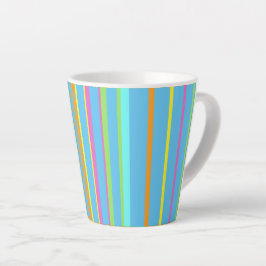 Farbige Streifen Kruste. BG Color Turqoise Latte T Milchtasse