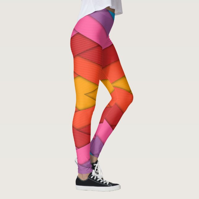 Farbige Streifen Leggings (Rechts)
