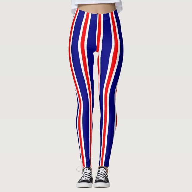 Farbige Streifen Leggings (Vorderseite)