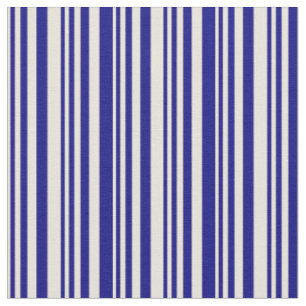 Farbige Streifen/Linienmuster in Beige und Blau Stoff