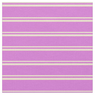 Farbige Streifen/Linienmuster in Beige und Orchid Stoff