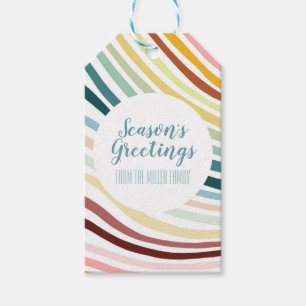 Farbige Streifen Minimalistisch CUSTOM Holiday Rai Geschenkanhänger
