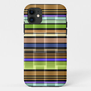 Farbige Streifen modernes Design 2 iPhone 11 Hülle