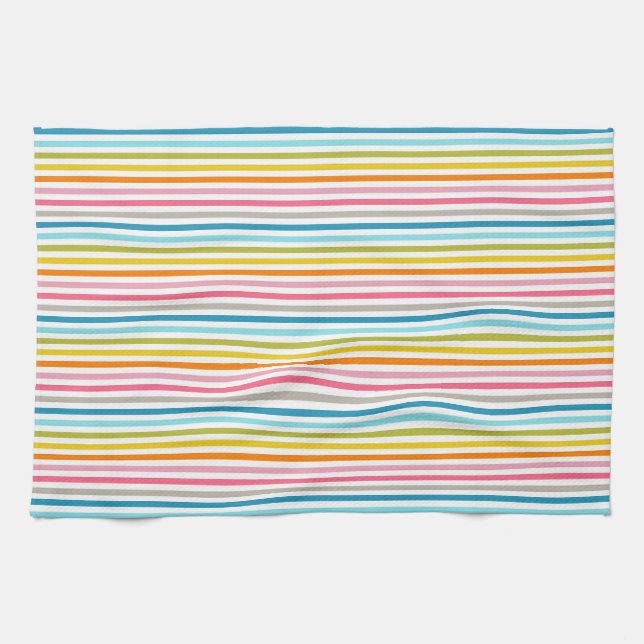Farbige Streifen Muster-93861 Geschirrtuch (Horizontal)