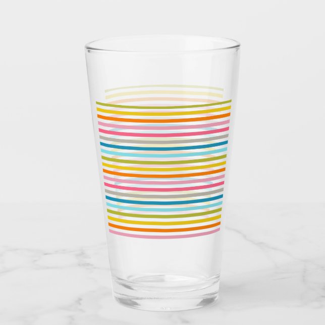 Farbige Streifen Muster-93861 Glas (Vorderseite)