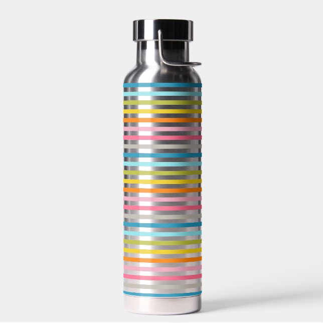 Farbige Streifen Muster-93861 Trinkflasche (Links)