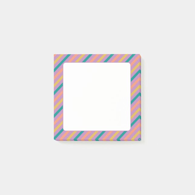 Farbige Streifen Post-it Klebezettel (Vorderseite)