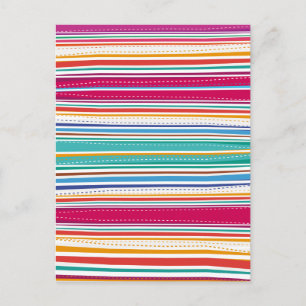 Farbige Streifen Postkarte