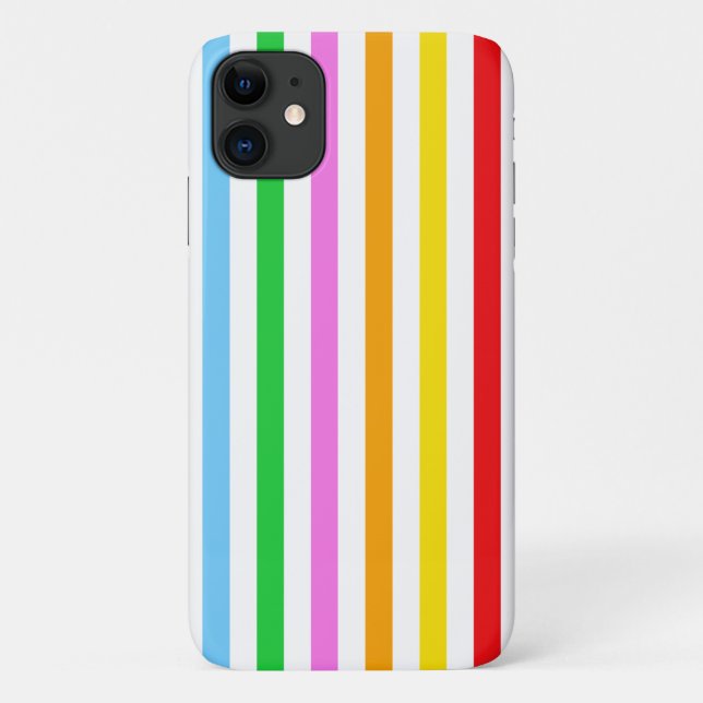 Farbige Streifen, Regenbogenstreifen, Streifenmust Case-Mate iPhone Hülle (Rückseite)