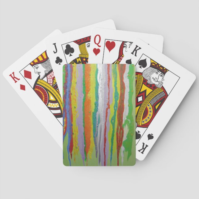 Farbige Streifen Spielkarten (Rückseite)