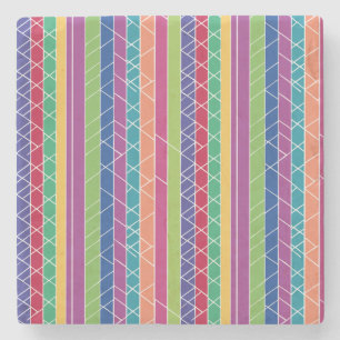 Farbige Streifen Steinuntersetzer