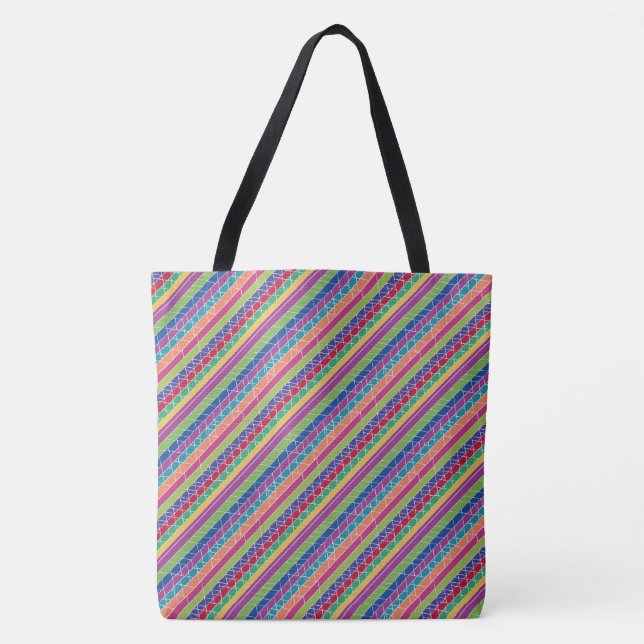 Farbige Streifen Tasche (Vorderseite)