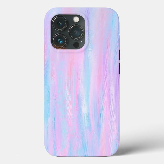 Farbige Streifen Türkis Pink Lila Case-Mate iPhone Hülle (Rückseite)