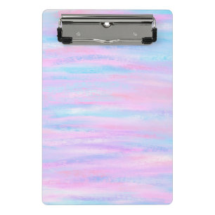 Farbige Streifen Türkis Pink Lila Mini Klemmbrett
