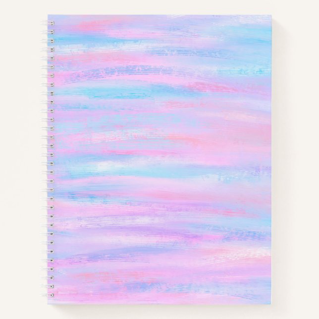 Farbige Streifen Türkis Pink Lila Notizbuch (Vorderseite)