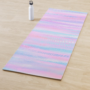 Farbige Streifen Türkis Pink Lila Yogamatte