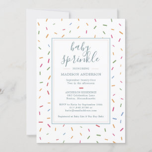 Farbige Streusel Baby Streusel Baby Shower Einladung