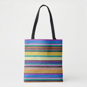Farbige Strickstreifen nahtlos Muster 1 Tasche