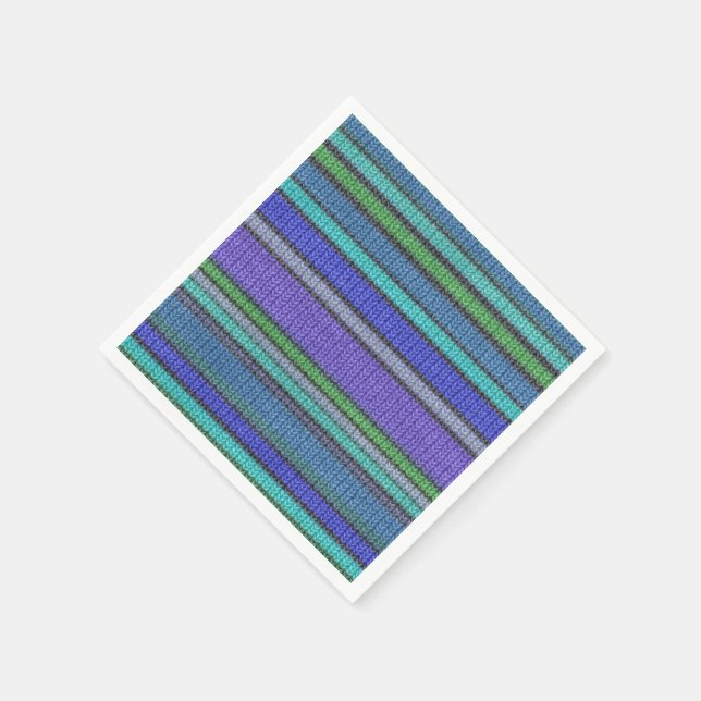 Farbige Strickstreifen nahtlos Muster 2 Serviette (Ecke)