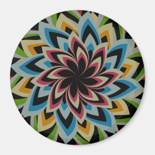 FARBIGE STRUDELBLUMEN MAGNET