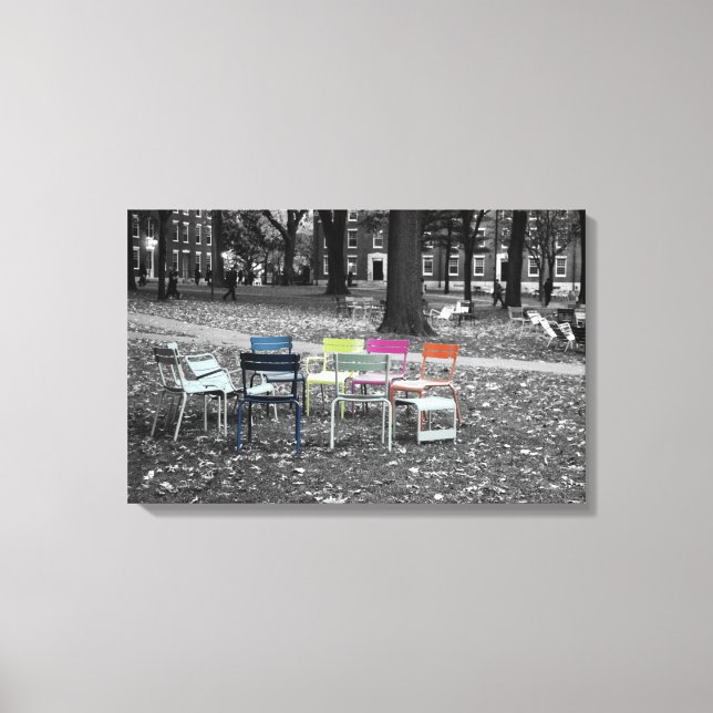 Farbige Stühle Canvas Print Leinwanddruck (Vorderseite)