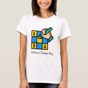 Farbige Sudoku Puzzle Illustration T Shirt