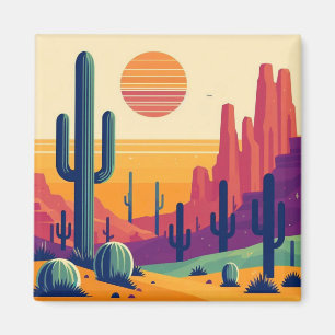 Farbige südwestliche Wüstenkunst Magnet
