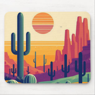 Farbige südwestliche Wüstenkunst Mousepad