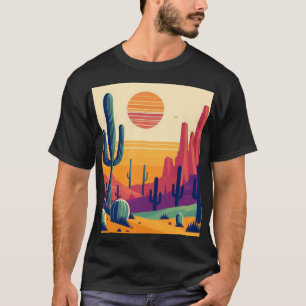 Farbige südwestliche Wüstenkunst T-Shirt