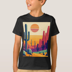 Farbige südwestliche Wüstenkunst T-Shirt