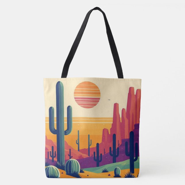 Farbige südwestliche Wüstenkunst Tasche (Vorderseite)