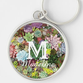 Farbige Sukkuline Schlüsselanhänger