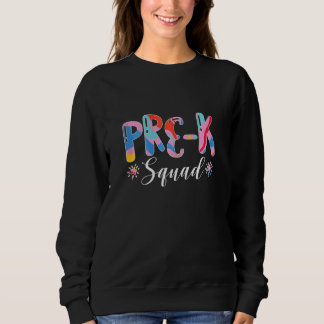 Farbige süße Pre-K-Gruppe für Schüler und Lehrer Sweatshirt