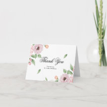Farbige Süße Rustikale Aquarell-Hochzeits-Dankeska
