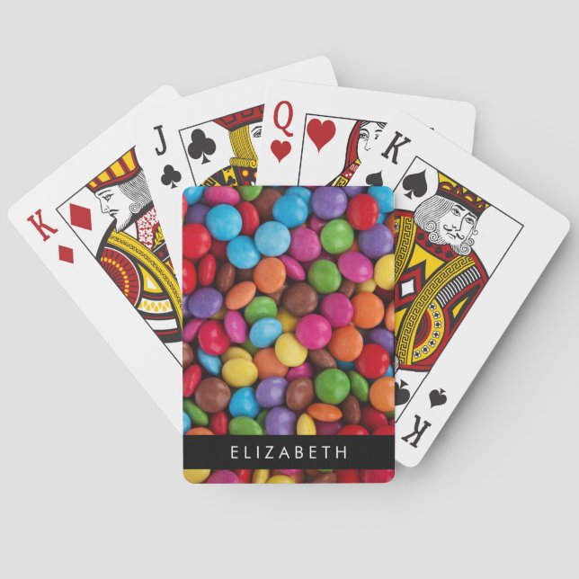 Farbige Süßigkeiten, Süßigkeiten, Süßigkeiten, Ihr Spielkarten (Rückseite)