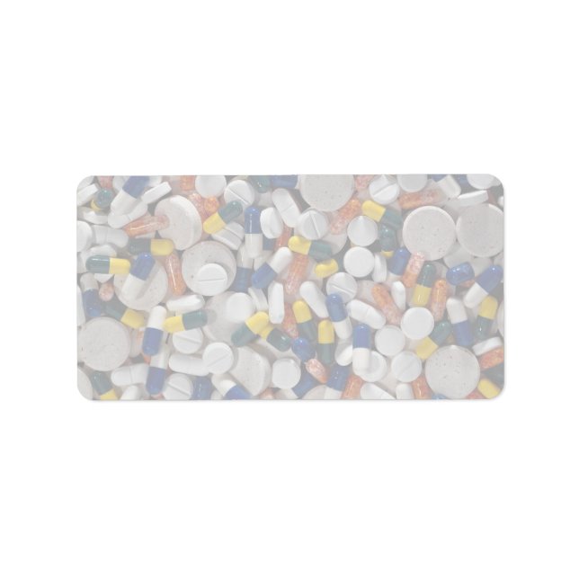 Farbige Tabletten Adressaufkleber (Vorne)
