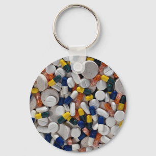 Farbige Tabletten Schlüsselanhänger