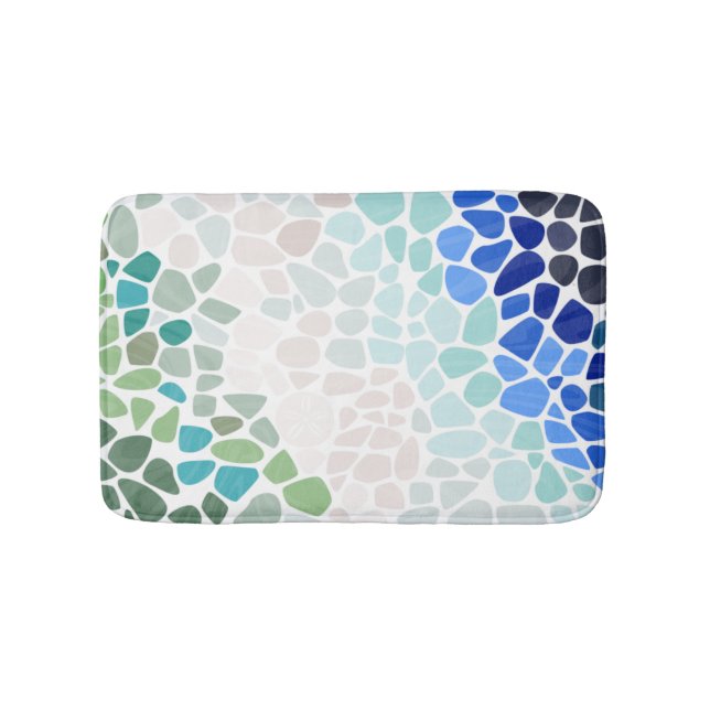 Farbige Tafel aus Meerglas Badematte (Vorderseite)