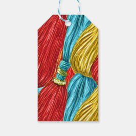 Farbige Tassels Geschenkanhänger