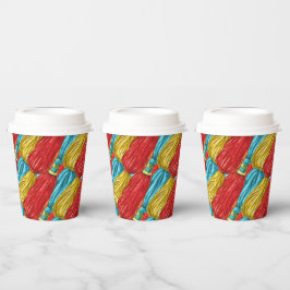 Farbige Tassels Pappbecher