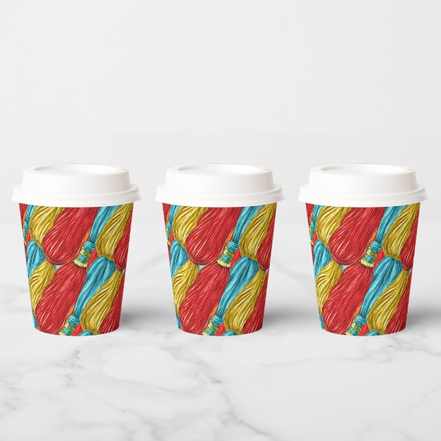 Farbige Tassels Pappbecher (Multi)