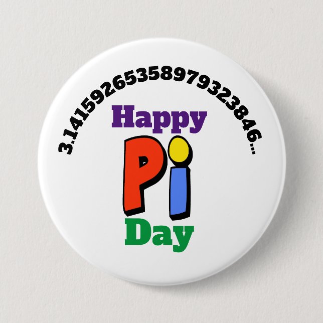 Farbige Taste am Pi Day Button (Vorderseite)