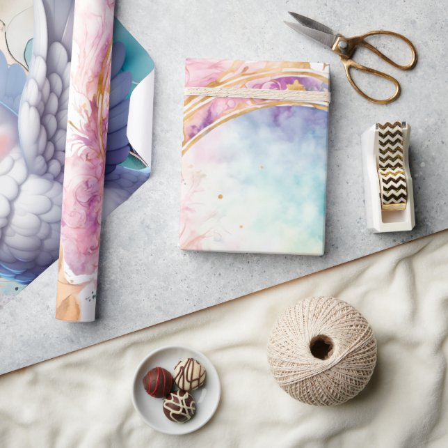 Farbige Taube Geschenkpapier (Basteln)