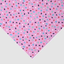 Farbige Terrazzo-Konfetti-Muster Grapefruit-Pink Seidenpapier